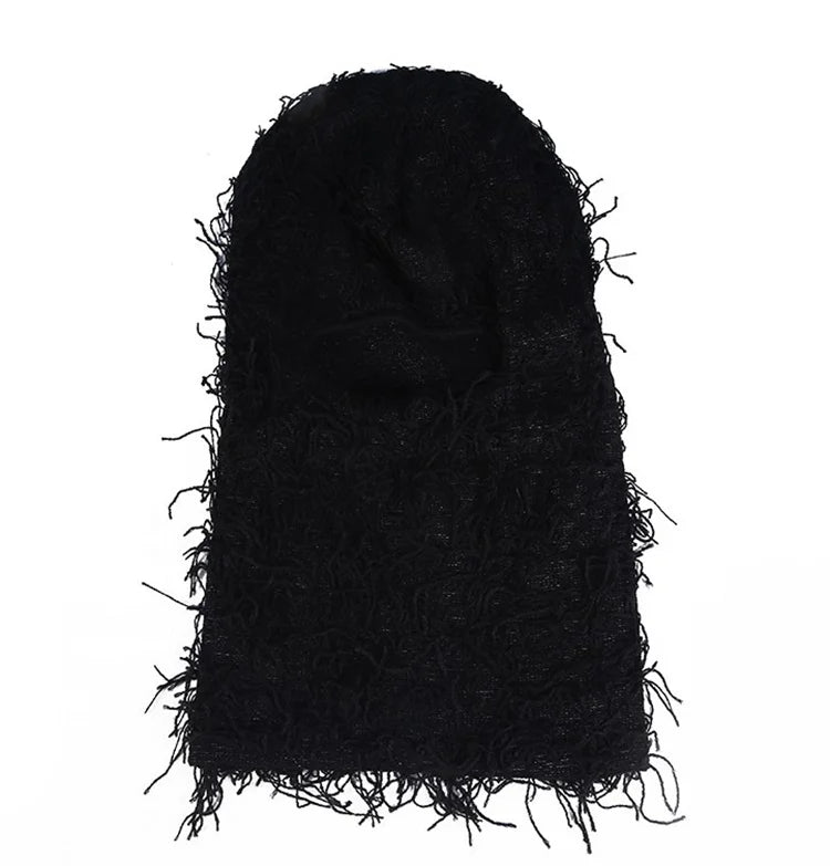 Distressed Knitted Ski Mask